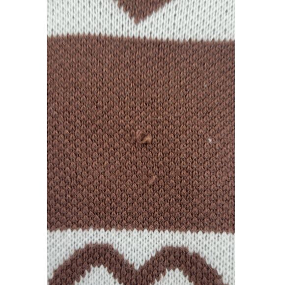 Retro Sweater Womens Large/X-Large V-Neck Heart 70's Retro Hippie Sweater Vest - Picture 7 of 7